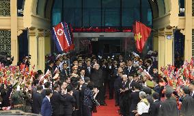 Kim Jong Un on way home