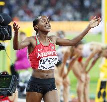 Athletics: Kenya's Kipyegon wins women's 1,500m at world c'ships