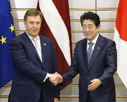 Japan, Latvia agree to cooperate to rein in N. Korea