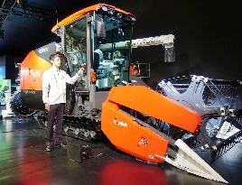Kubota automated combine harvester