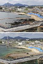 Landfill work for relocation of U.S. base in Okinawa