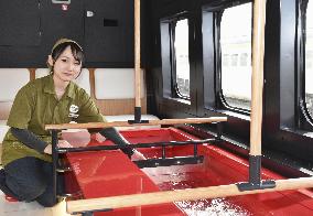 Bath inside bullet train