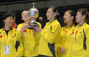 Zhang leads China to 5th straight Uber Cup title