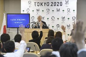 Tokyo Gov. Masuzoe attends press conference