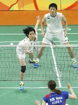 Olympics: Japan's badminton pair in action