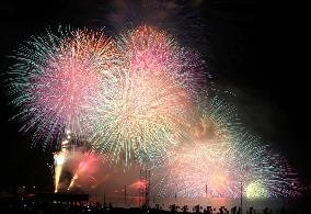 Fireworks festival at World Heritage site in Kumano