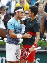 Tennis: Cecchinato vs Djokovic at French Open