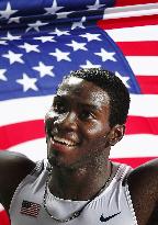 Kerron Clement of U.S. wins men's 400m hurdles