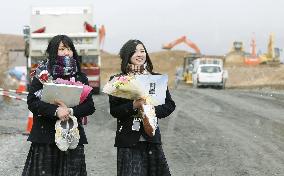 Graduation ceremony at disaster-hit high school