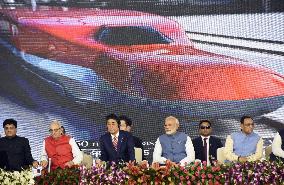 Japanese PM Abe attends ceremony for high-speed railway in India