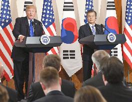 Trump says progress seen on N. Korea, credits U.S. military strength