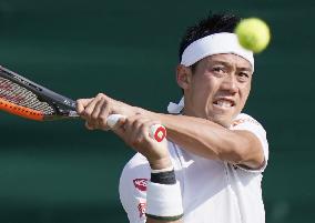 Tennis: Nishikori at Wimbledon