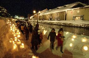 Candlelight event starts in Otaru, Hokkaodo