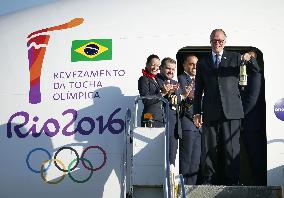 Rio's Olympic flame arrives in Brazil