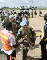 Japan's U.N. peacekeeping troops leave South Sudan