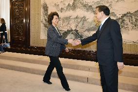 Chinese Premier Li, U.S. Transport Secretary Chao