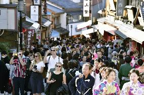 Tourists in Kyoto