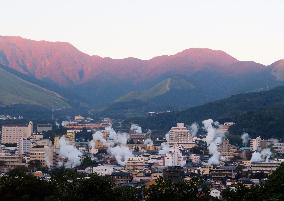 Japanese hot spring town Beppu