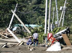 Aftermath of typhoon in northeastern Japan