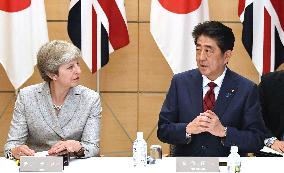 Britain's May attends Japan's National Security Council meeting