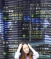 Tokyo stocks plunge