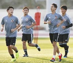 Football: Japan training for Asian Cup