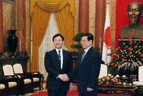 Crown Prince Naruhito meets with Vietnam president