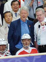 Ex-U.S. President Clinton visits Special Olympics
