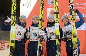 Japan 3rd in World Cup ski jumping team event