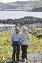 Japan's emperor, empress visit Rishiri Island