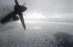 Floating ice in Sea of Okhotsk