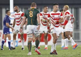 Rugby: Japan-S. Africa World Cup warm-up match