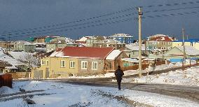 Housing district on Russian-held island
