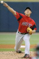 Matsuzaka pitches for Triple-A Pawtucket against Toledo