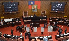 Taiwan's new legislature convenes