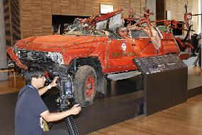 Fire truck damaged in 2011 tsunami in Japan