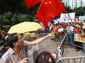 Pro-democracy protesters in Hong Kong