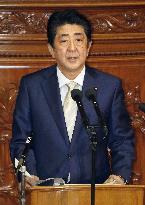 PM Abe speaks at lower house plenary session