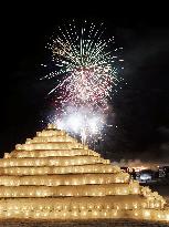 Lantern festival in quake-hit Hokkaido town