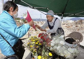 Carnations in tsunami-hit areas