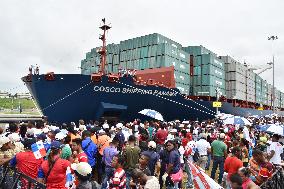 1st ship sails through newly expanded Panama Canal