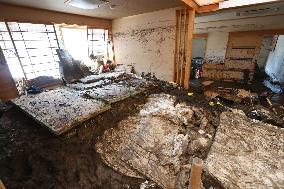 Interior portion of typhoon-hit nursing home