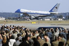 Air Force One lands in Japan for Trump visit