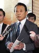 Japanese Finance Minister Taro Aso