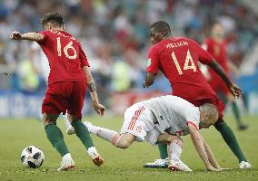 Football: Spain vs Portugal at World Cup