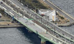 Access bridge to Kansai airport