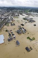 Heavy rain wreaks havoc in western Japan