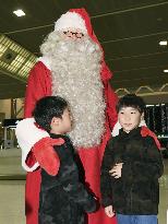 Santa Claus from Finland arrives in Japan