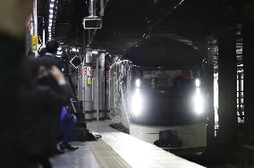 Luxury sleeper train in Japan