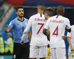 Football: Uruguay vs Portugal at World Cup